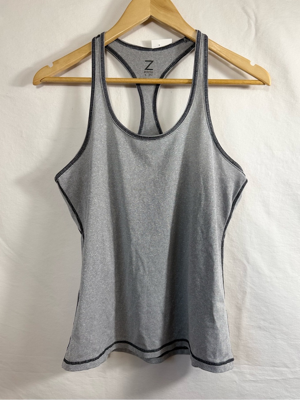 Zella Women’s Grey Striped Racerback Tank Top